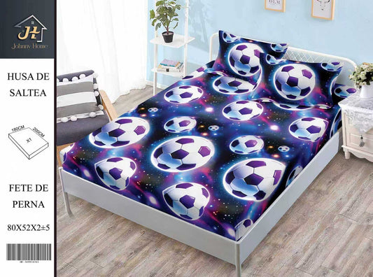 Husa de Pat cu Elastic, Din Finet, 180x200cm+2 fete de Perna-H11025